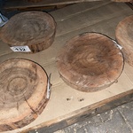 4x Rosewood Schijven, Dikte 70-80mm, Ø 300mm